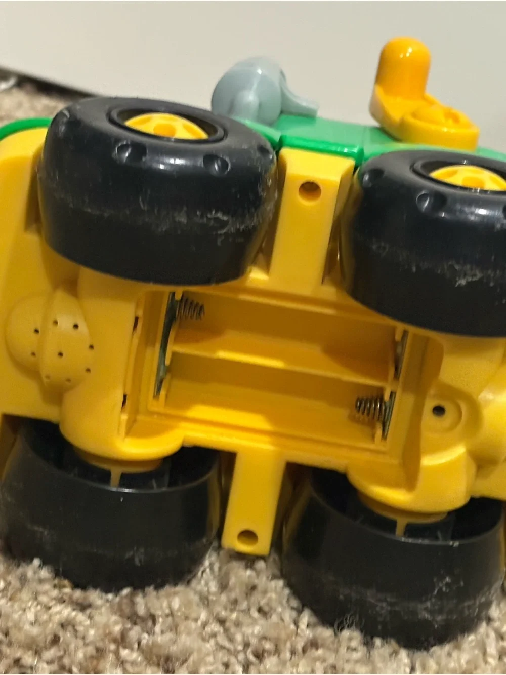 Fisher-Price Green and Yellow Recycling Dump Truck with Driver Figure